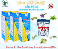 [MUA 3 TẶNG 2] - 3 CHAI XỊT CHỐNG MUỖI TINH DẦU CHO BÉ SMOS ANTI TẶNG 2 TÚI KHẨU TRANG HÀN QUỐC KF94