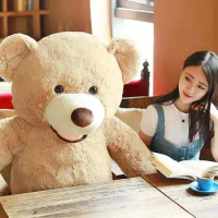 [ Funny ] 130cm Huge big America bear Stuffed animal teddy bear cover plush soft doll pillow cover ( without stuff ) baby toys