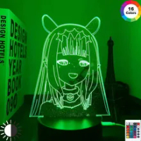 Ninomae Ina Nis Anime LED Lamp 3D Bedside Bedroom Decor Night Light Manga Gift
