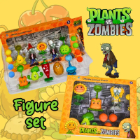 Plants vs Zombies Figure Set Mainan PVC Original Style 4pcs 10pcs Hadiah Mainan Anak Officially Lice