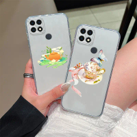 Compatible With OPPO A15 A15S A16 A16S A16K A16E Phone Case Beautiful Teacup Series TPU Soft Transpa