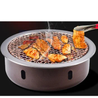 Charcoal bbq grills table barbecue commercial restaurant built-in barbecue stove 39CM grill home outdoor picnic BBQ 126