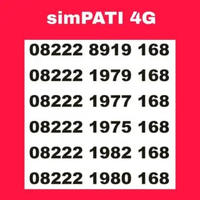 NOMOR CANTIK SIMPATI HOKI 168 chip sudah support sinyal 5G 08222 1977 168