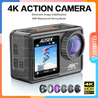 CERASTES Action Camera 4K60FPS EIS Interchangeable Lens 24MP Zoom Electronic Stabilizer Camera WiFi Action Camera for Vlog