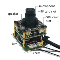Two-way Radio 2MP 25fps 1080P Wireless MINI 4G Pin Hole Built-in MIC Speaker Micro SD Card Slot 3G 4G SIM Camera Module Camhi