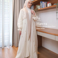 Deenay Hawra Outerset By Deenay Terbaru Include Inner Dress Bahan Poly Texture Mix Embroidery Warna 