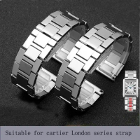 Stainless Steel Watch Band for Cartier Tank Solo Claire Men's and Women's Fine Steel Watch Strap 16mm 18mm 20mm 22mm