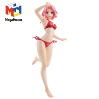 In Stock Genuine Megahouse NARUTO Shippuden Haruno Sakura 18CM Anime Figure Swimsuit PVC Collection Boxed Ornaments Model Toys