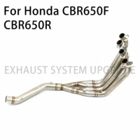For Honda CBR650F CBR650R CBR650 CB650F Motorcycle Exhaust Modification Full System Escape Motorcycle Front exhaust Pipe