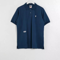 AAPE BY BATHING APE Polo AAPE NOW PATCH POCKET EMBROIDERY NAVY POLO 100% ORIGINAL