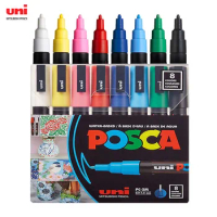 1pcs Japan UNI White Posca Markers Pens Acrylic Highlighter PC-1M/3/5M  Graffiti Drawing Manga Stationery Art Supplies Stationery - AliExpress