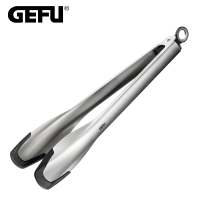 【GEFU】德國品牌不鏽鋼矽膠牛排/食品夾(30cm)