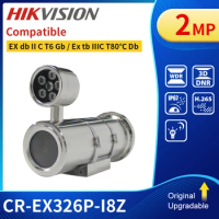 Hikvision Compatible 304 316 Stainless Steel 2MP Explosion-proof 80m IR Network Bullet CCTV Camera 4x Zoom