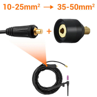 Penukar Lampu Kimpalan WP26V 35/50 mm ke WP17V 10/25 mm + 10/25 mm ke 35/50 mm