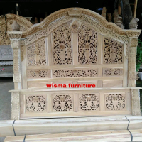 Tempat tidur kayu jati ukir dipan  Furniture
