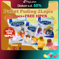 40PCS+10PCS (FREE) PAKET PUDING GULA AREN TOTAL 50PCS JELLY PUDING 2LAPIS  BERLAPIS GULA AREN MURNI 