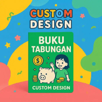 DpinxAaTivityCustom Design Buku Tabungan Anak TK PAUD Custom Nama & Logo Sekolah Desain Lucu Edukati