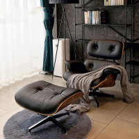 Leisure chair eames lounge chair eames Nordic single sofa chair lying solid wood lazy sofa Jay Chou
