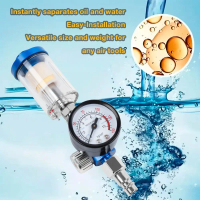 spray gun air regulator pressure gauge in line water filter oil separator pengatur tekanan angin spr