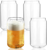 LZD CY, shwaillt bia thủy tinh 4PCS SET, 13.5 oz có thể hình ly thủy tinh, có thể ly thủy tinh cho bia, cốc bia cốc, ly cà phê đá, lý tưởng cho Soda Iced t