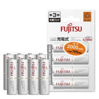 【FUJITSU 富士通】低自放電3號1900mAh鎳氫充電電池 HR-3UTC-8入