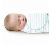 Summer Infant SwaddleMe懶人包巾0~3m S號 藍彩條紋