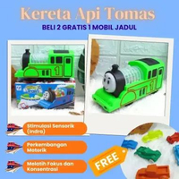 [BELI 2 GRATIS 1 MOBIL JADUL] 777-59 LOKO+GERBONG PENUMPANG! Mainan Anak Kereta Api Tomas Electric T