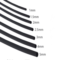 熱縮管 絕緣套管10MM50MM黑色環保熱縮套管 塑料伸收縮管