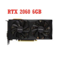 Used ZOTAC GeForce RTX 2060-6GD6 Graphic Cards GPU Map For NVIDIA RTX 20 series RTX2060 6GB 12nm RTX 2060 Video Card VR Ready