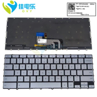 C434 US English French azerty Keyboard Backlit For ASUS Chromebook Flip C434TA E10013 Keyboards Silver Keycaps New 0KN1-AA1US12