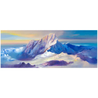 【御畫房】玉山 國家一級畫師手繪油畫60×120cm(VF-60)