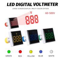 50MM Square LED Digital Display Voltmeter Ammeter 60-500V 0-100A AC Current Meter Indicator Digital Voltage Amp Led