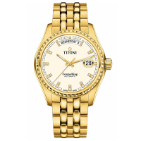 TITONI 梅花錶 宇宙系列 至尊經典機械腕錶 40mm / 797G-541