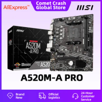 MSI A520M-A PRO Motherboard AMD A520 64G DDR4 4600(OC)MHz M.2 SATAIII USB3.2 kit AMD RYZEN 3000/4000/5000 CPU for PC Gamer