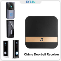 52 Melodies Wireless Smart Video Doorbell Chime Indoor Music Receiver Home Security 4 Levels 433MHz Suitable for TUYA doorbell