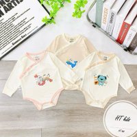 Body Chip Dài Tay HT kids Dành Cho Bé Trai Gái Vải Pettit Mềm Mại, Thấm Hút Dành Cho Bé 3-9kg