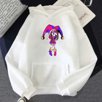 2024 Kawaii Pomni Hoodies The Amazing Digital Circus Sweatshirt Cartoon Anime Clothes For Men Fleece Winter Coats Long Sleeve Po