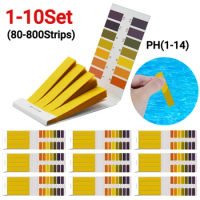 80-800PCS 1-14 PH Litmus Paper PH Indicator Test Strips Urine Water Cosmetics Soil Acidity Test Strips With Comparison Chart