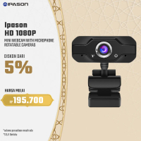 Ipason HD 1080P Mini Webcam with Microphone Rotatable Cameras