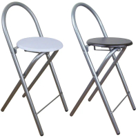 【E-Style】高腳折疊椅/吧台椅/摺疊椅-木製椅座(二色可選)