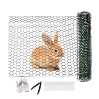 Lightweight Galvanized Wire Mesh Tear Resistant Rustproof Poultry Rabbit Chicken Wire Fence Soft Wedding Backgrgound Decor Mesh