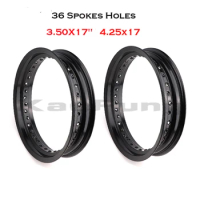 3.50x17" inch and 4.25x17" Inch a set 36 Spokes Holes Aluminum Alloy Motorcycle Wheel Rims