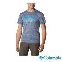 Columbia 哥倫比亞 男款-UPF30涼感快排短袖上衣-深藍 UAE64630NY / S23