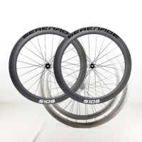Serenadebikes Carbon Fiber Disc Brake Wheelset 700c Clincher Tubuless Ready Road Bicycle Wheel 25mm Width UD Matt 55mm