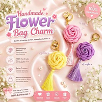 Flower Tassel Handmade Bag Charm / Gantungan Tas Bunga / Gantung Tas Handmade Unik Bisa COD Pink