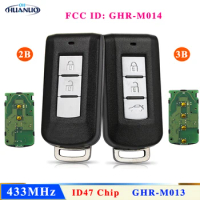 2/3 Button Smart Remote Key Fob 434MHz 47 Chip FCC ID: GHR-M014 Model GHR-M013 for Mitsubishi Xpander Eclipse Cross 2017 - 2020