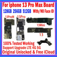 Original For iPhone 13 pro max 13 mini Motherboard 128GB 256G 512G Free iCloud For iPhone 13 Unlocked Logic Board Support Update