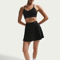 NIKE Women Tennis Court Victory Dri-Fit Pleated Skirt Rok Wanita [HV9952-010] A/S BLACK/WHITE