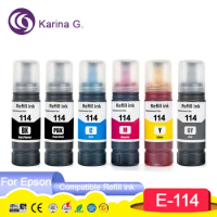 T114 114 ink Compatible Color Water Based Bottle Refill Bulk Ink T114 for Epson Ecotank ET-8500 ET-8550 etc.