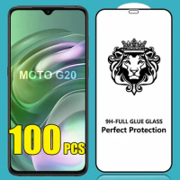 100pcs Full Glue Cover Tempered Glass Screen Protector Film Shield For Motorola MOTO E22 E32 E32S Edge 30 Pro Neo Ultra S30 X30